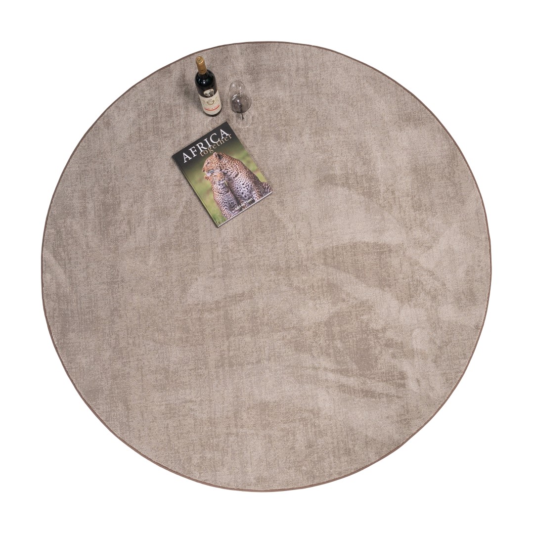 Rond Vloerkleed Luxoo Touch Royal 523510 Taupe