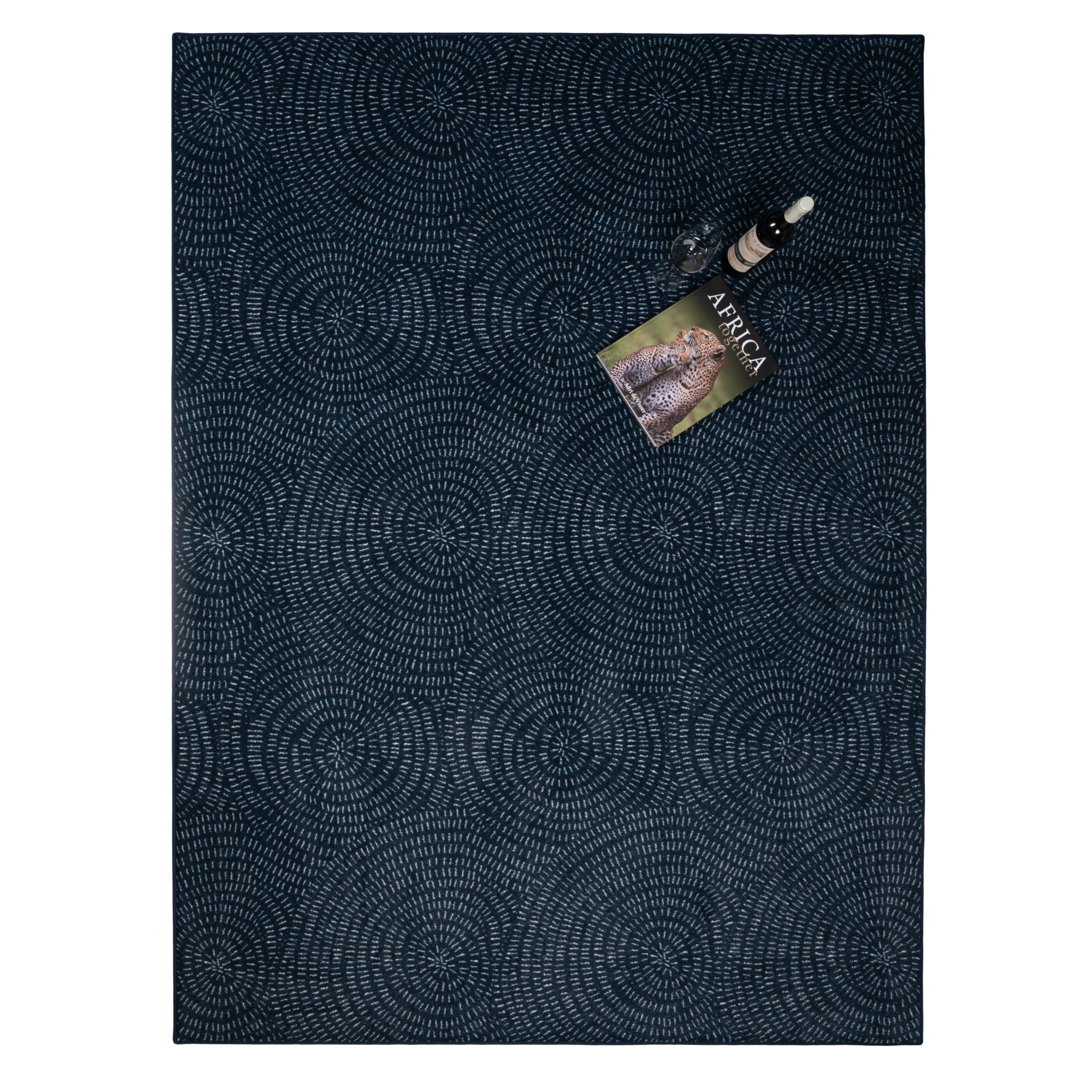 Vloerkleed Luxoo Swirl Royal Blue | 140 x 200 cm